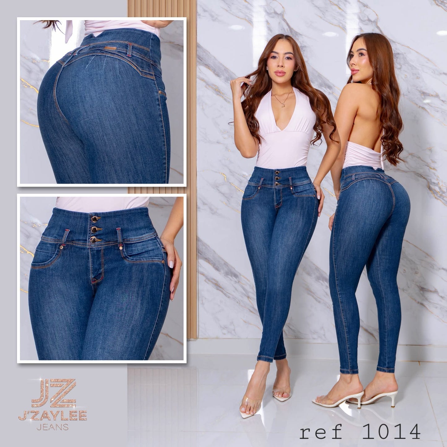 JEANS 3 BOTONES REF: 1014 MEDIO