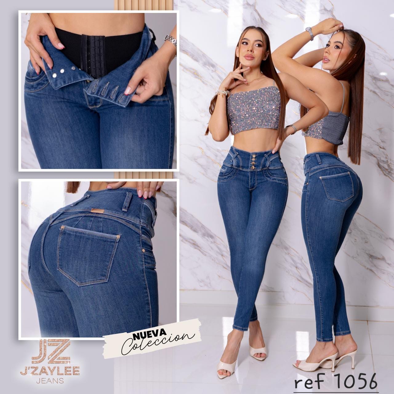 JEANS 3 BOTONES REF: 1056 MEDIO