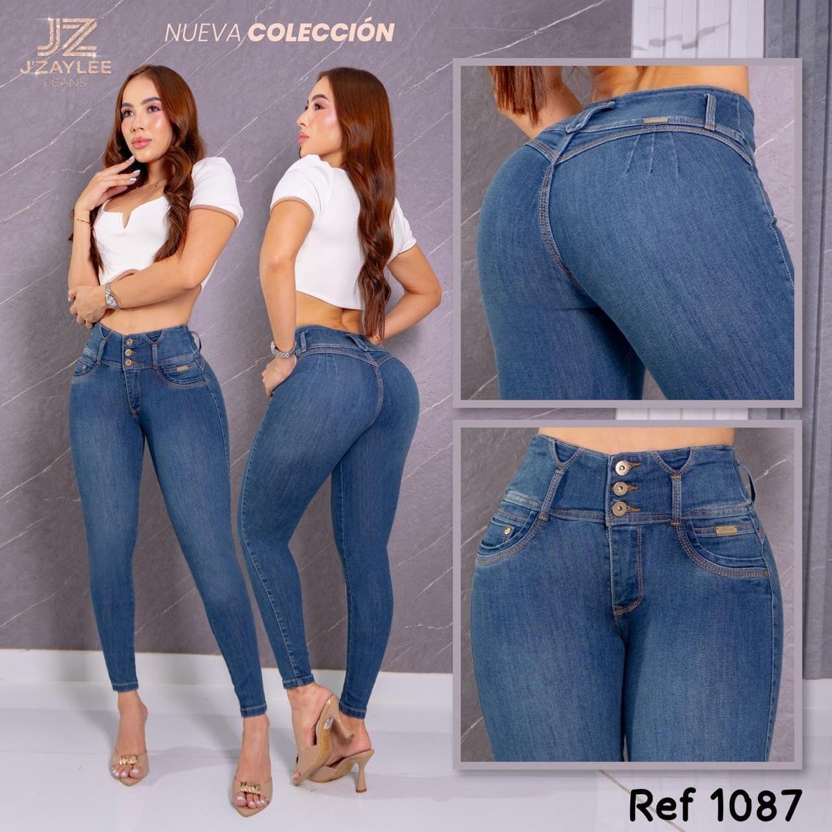 JEANS 3 BOTONES REF: 1087 MEDIO