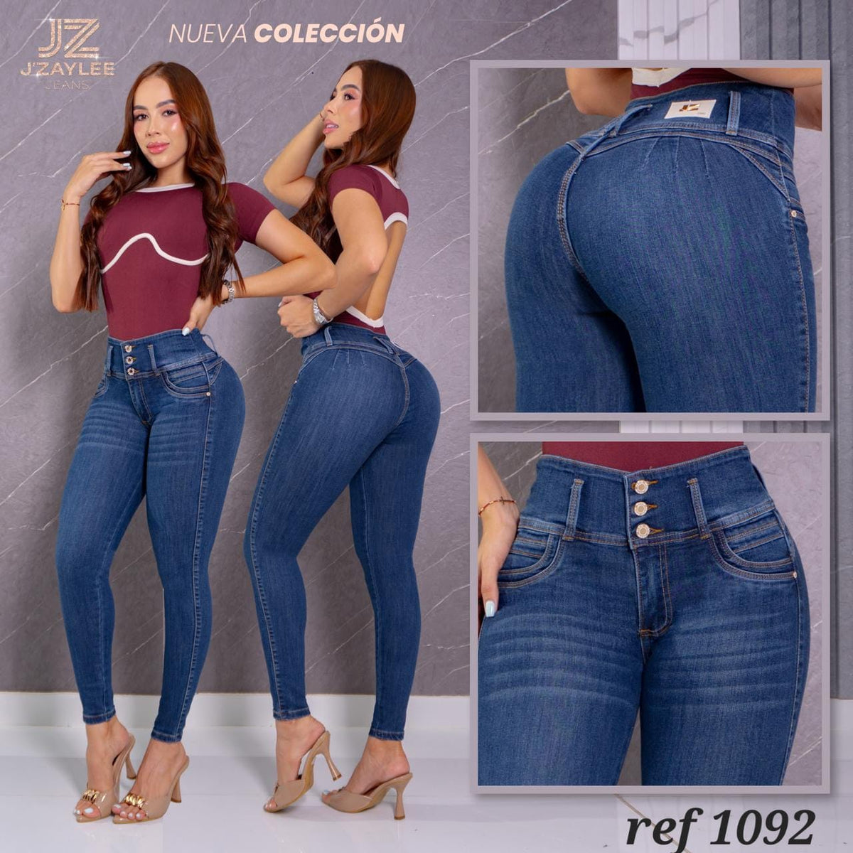 JEANS 3 BOTONES REF: 1092 MEDIO