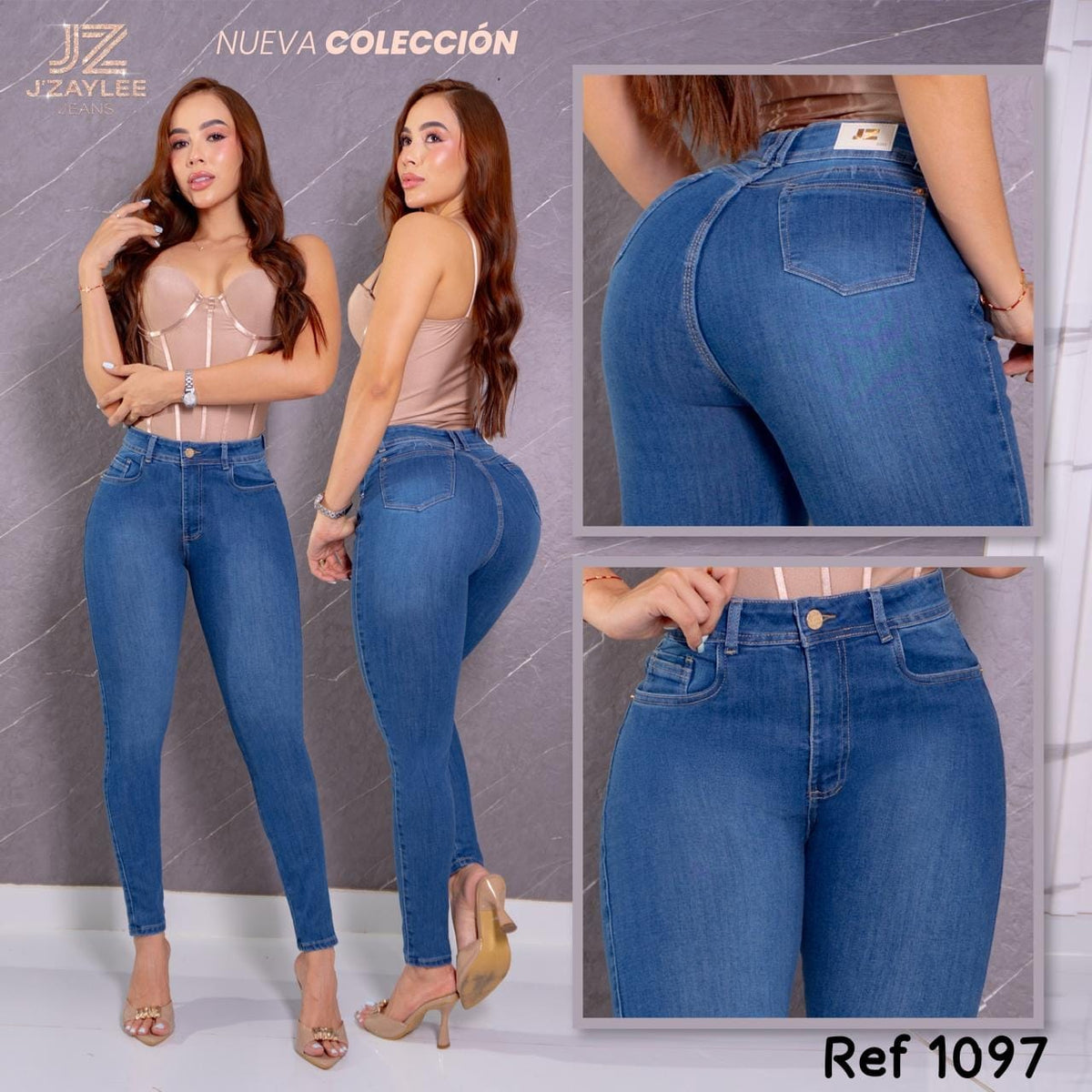 JEANS 3 BOTONES REF: 1092 CLARO