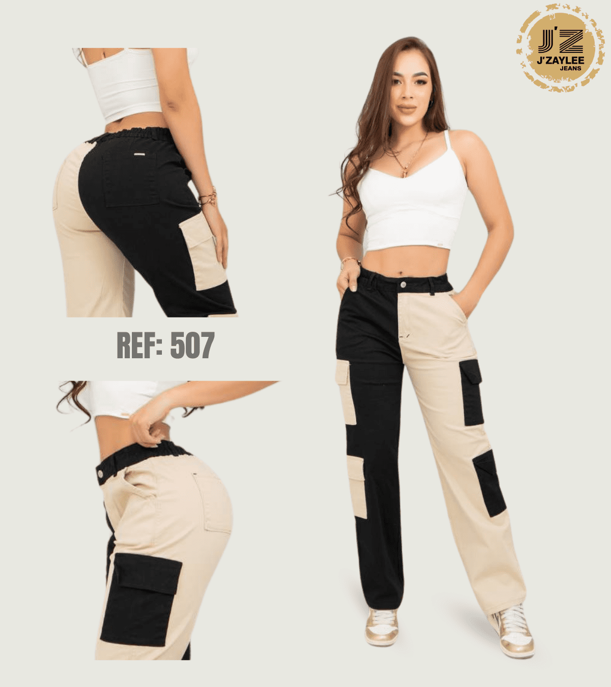 Cargo Color Beige/Negro RF:507