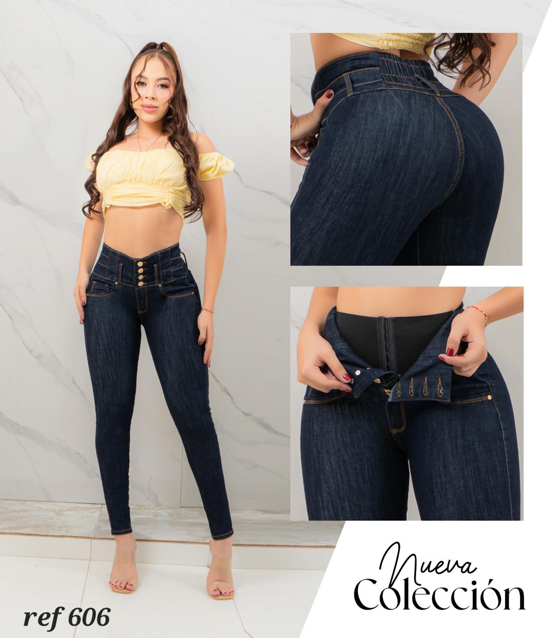 JEANS 3 BOTONES CON FAJA REF: 606