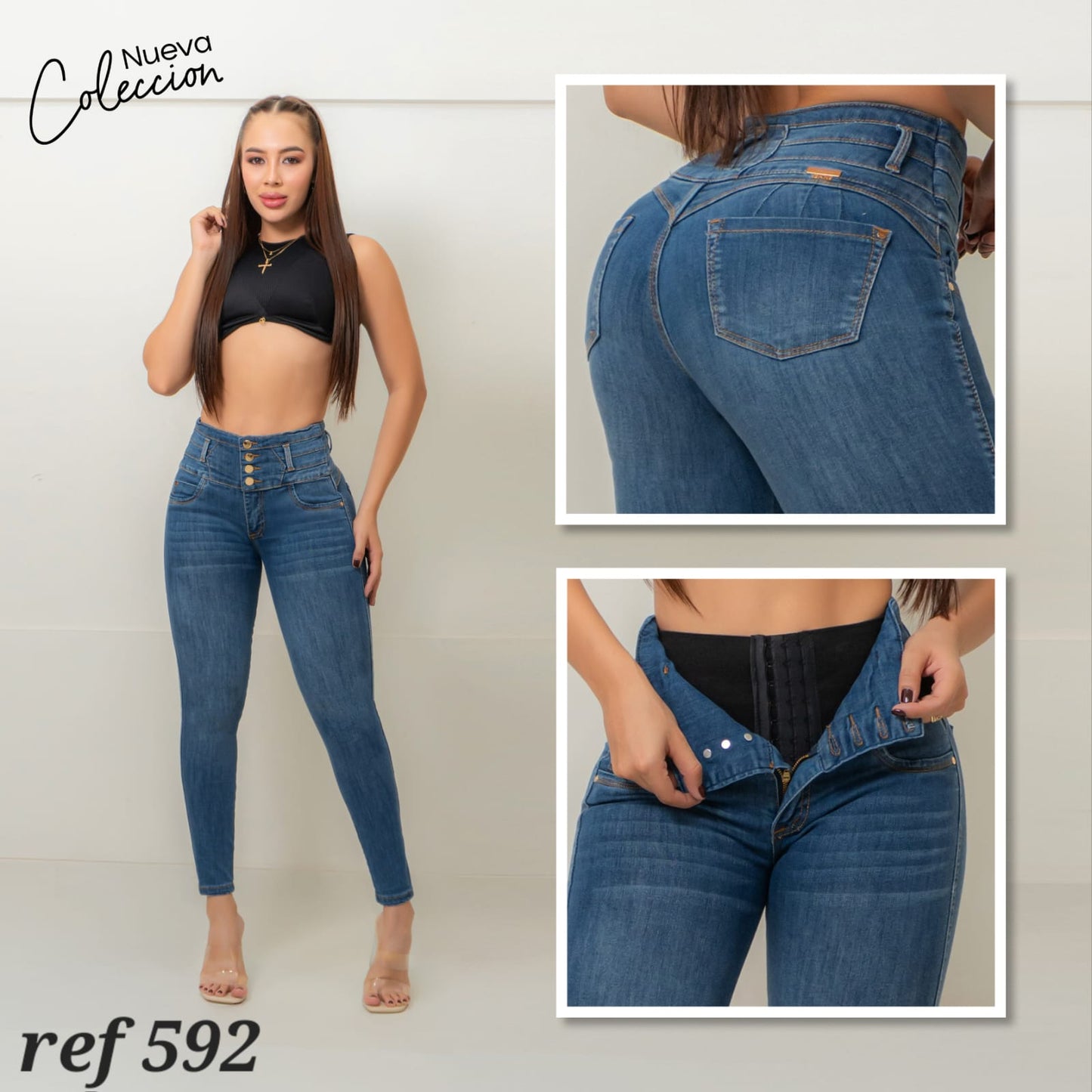 JEANS CON FAJA INTERNA REF 592