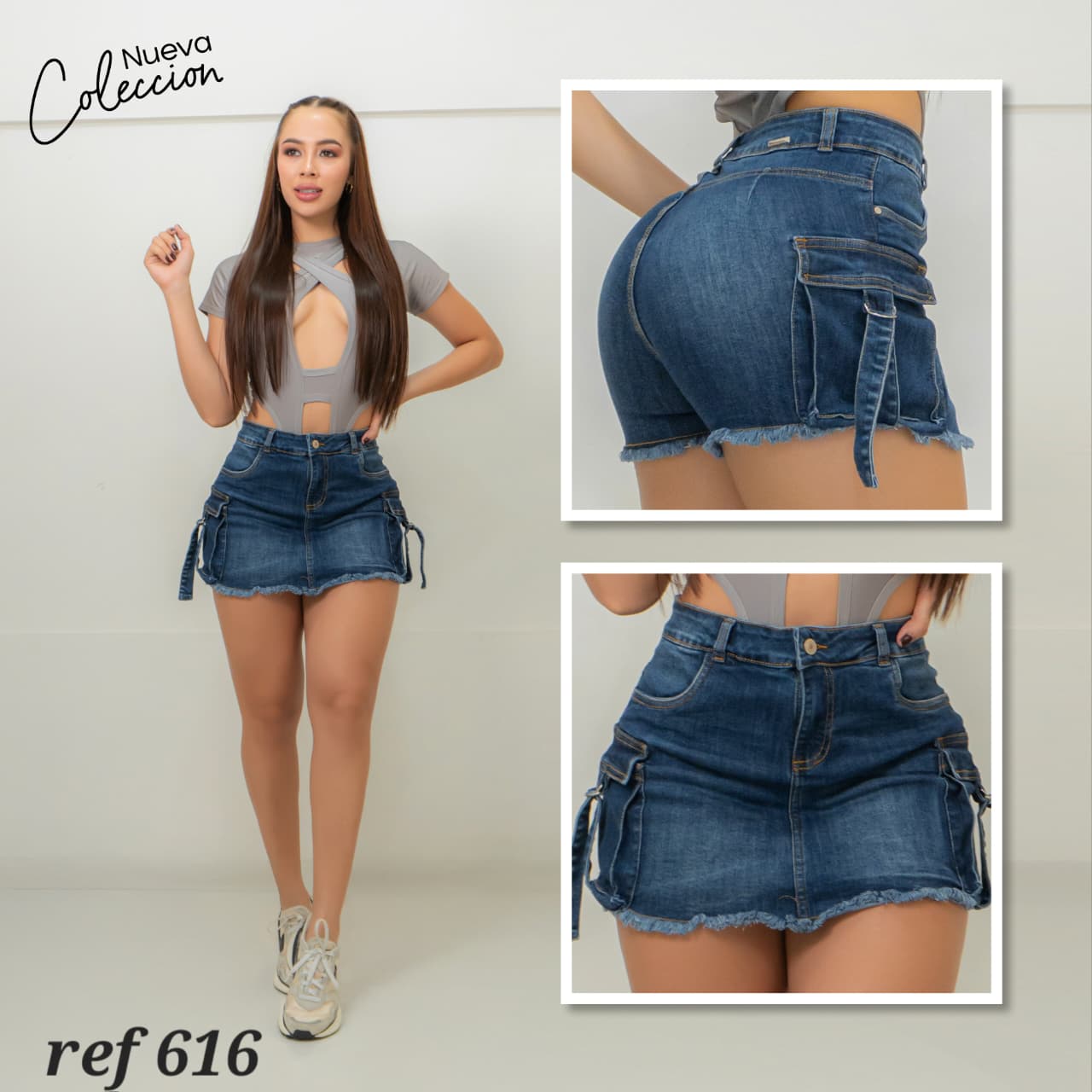 FALDA SHORT CARGO REF 616