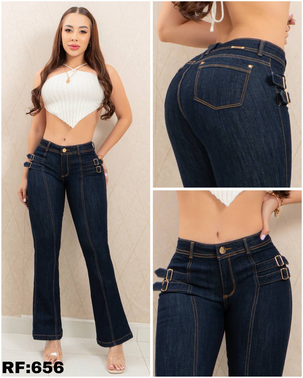 JEANS BOTA CAMPANA STONE RF:656