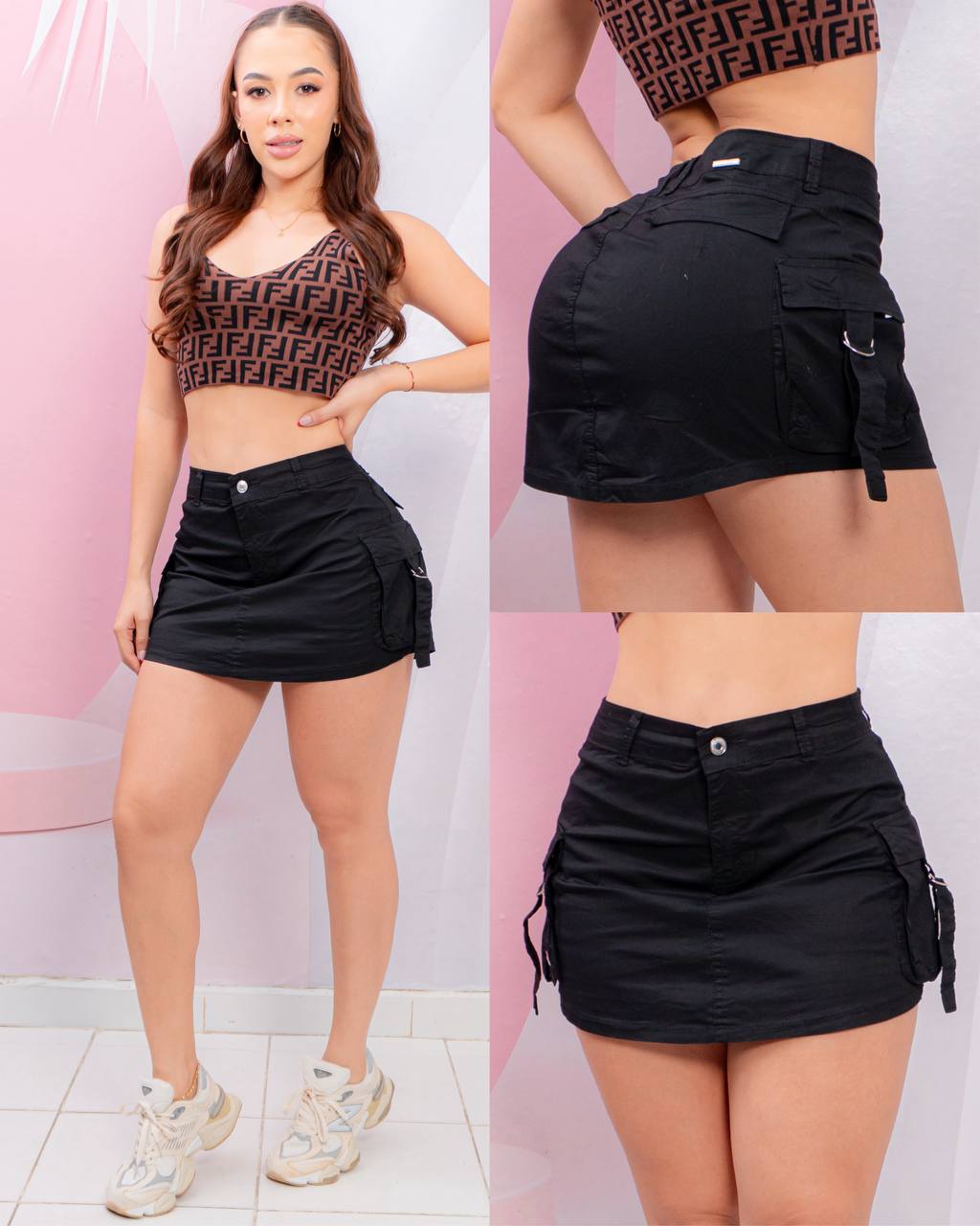 FALDA SHOR EN DRIL RF:736