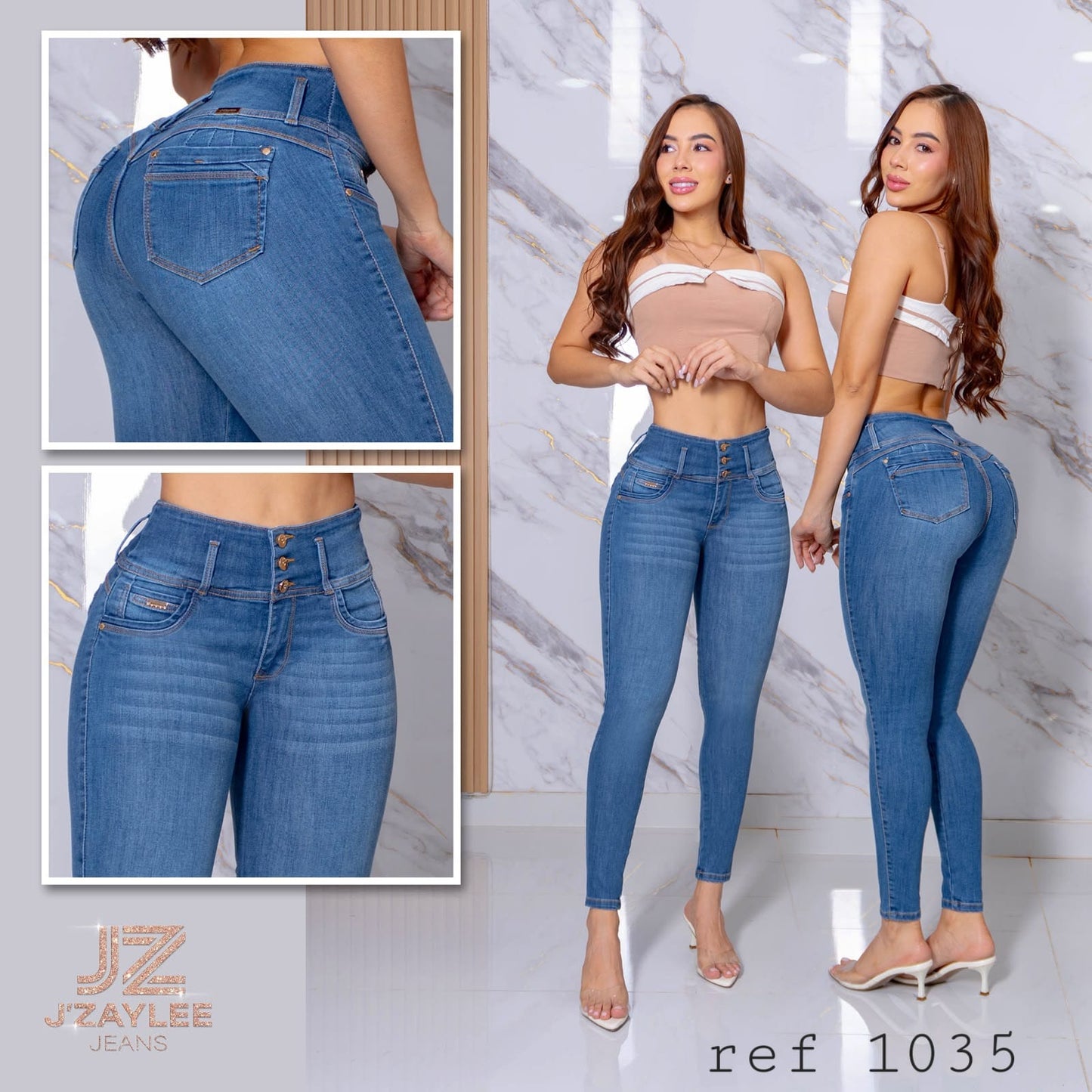 JEANS 3 BOTONES REF: 1035 MEDIO