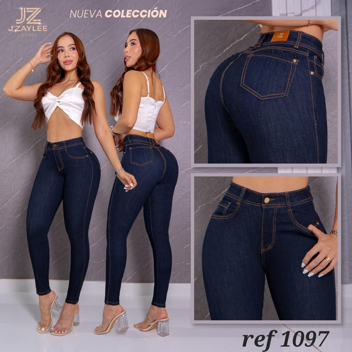 JEANS 3 BOTONES REF: 1097 OSCURO