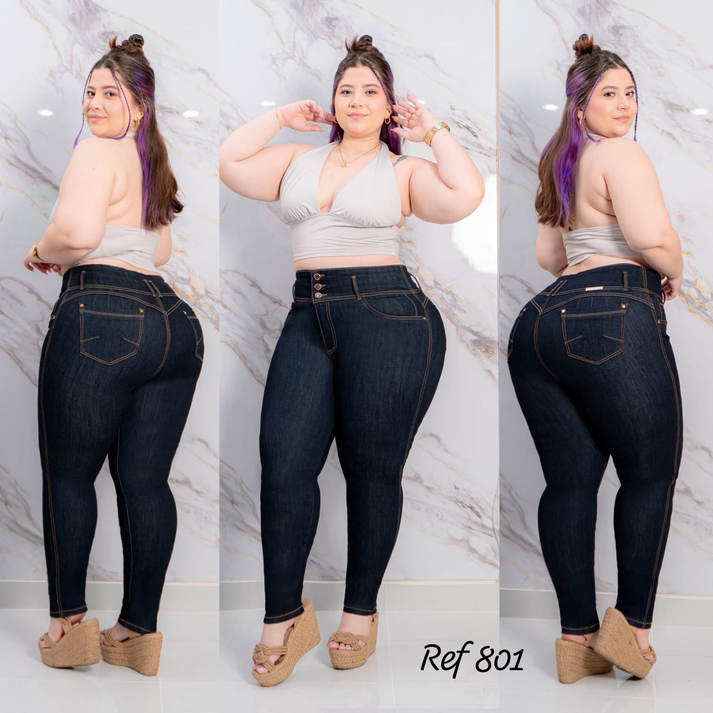 JEANS PLUS REF:801 OSCURO