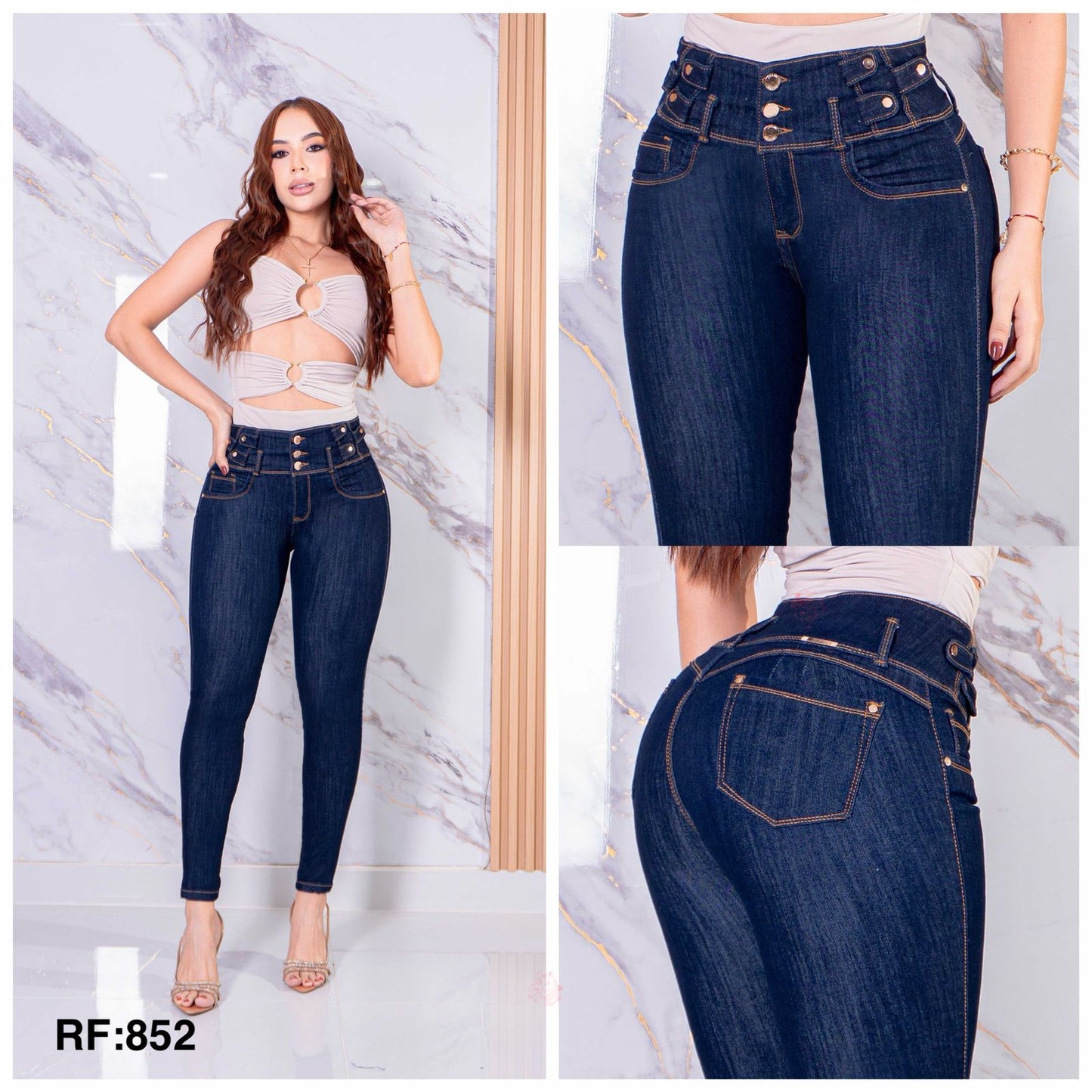 JEANS 3 BOTONES REF: 852O