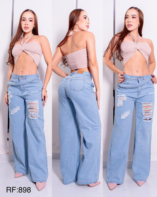 JEANS PALAZZO REF:898 CLARO