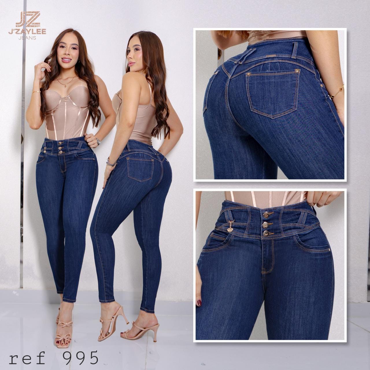 JEANS 3 BOTONES REF: 995 OSCURO