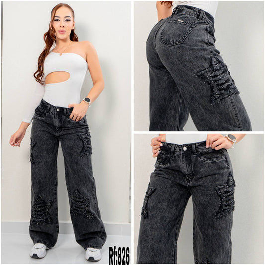 JEANS PALAZZO ESTRELLAS  RF:826